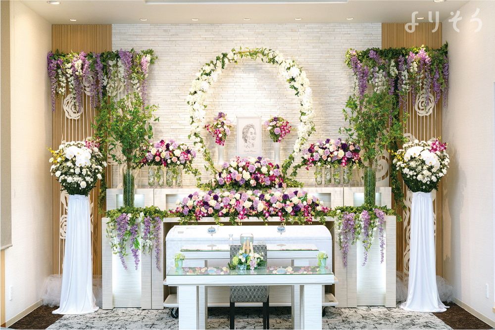 自由な家族葬 千の風 八王子楢原ホールの祭壇の画像